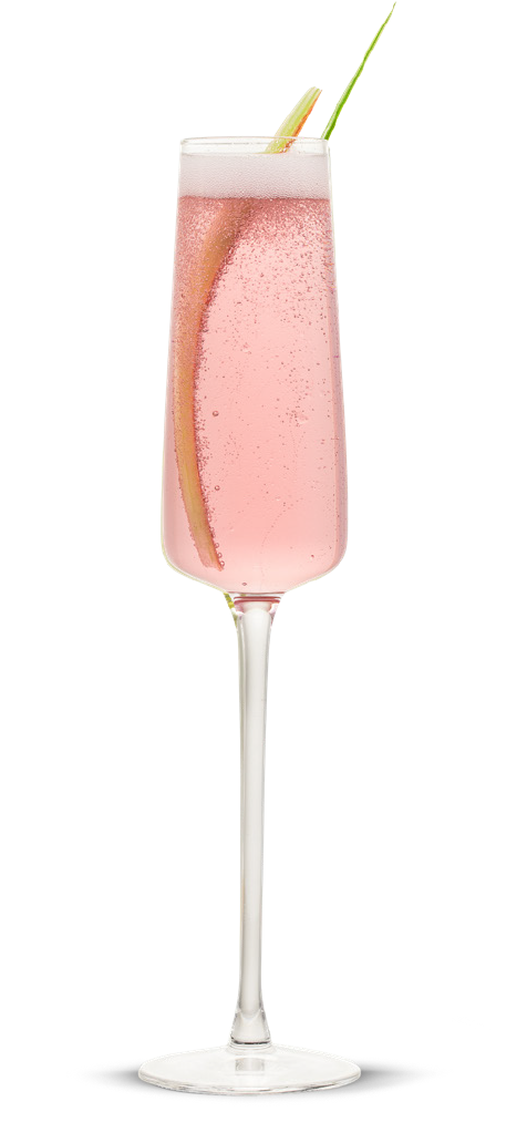 Refreshing Rhubarb Sour Fizz Cocktail Stock Photo - Image of food, glasses:  278094124